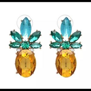 Pineapple Statement Earrings, Tropical Earrings, Beach Earrings, Cruise Earrings